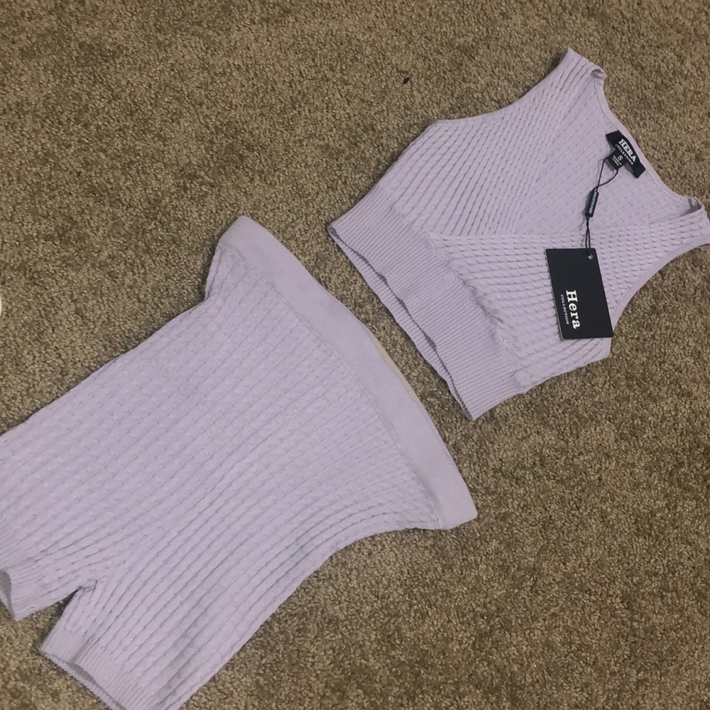 Purple short set